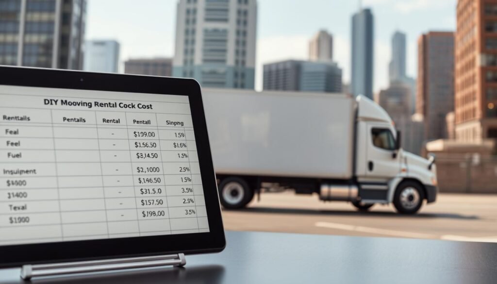 DIY moving truck rental costs